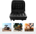 Lawn Mower Seat, Universal Lawn Tractor Seat Replacement, Compact High Back Mower Seat, Central Drain Hole Skid Steer Seat for Loader Tractor Forklifts Dozers Excavators