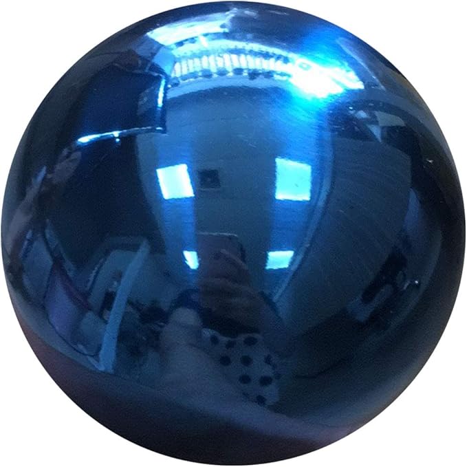 10 inch Diameter Blue Gazing Ball,Blue Stainless Steel Polished Reflective Smooth Garden Sphere Globe Mirror,Colorful and Shiny Addition to Any Garden or Home