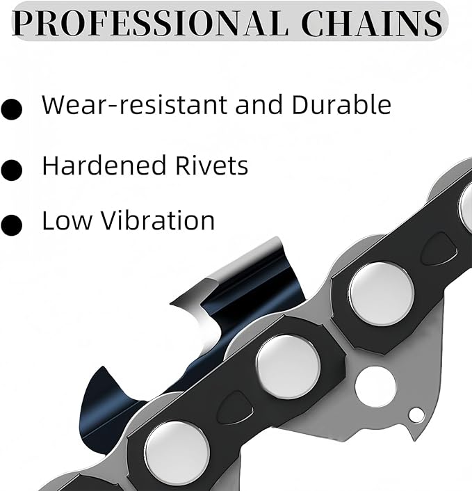 2PC 16 Inch Chainsaw Chains 3/8"LP Pitch .043" Gauge 56 Drive Links for EGO Power+ CS1604 / CS1613 / CS1600 / CS1610 / CS1611 16-Inch 56V Chainsaw, Replacement for Dewalt DCCS690-49162715, DWO1DT616