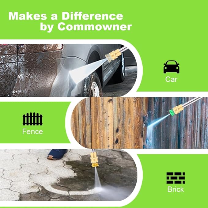 Pressure Cleaner 5000 PSI 4.0 GPM Power Cleaner with 33FT Hose, 4 Nozzle and 500ML Foam Cannon, Cleaner Machine for Home, Car Washing, Fence Cleaning, Patio, Green