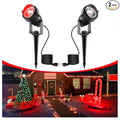L LOHAS LED Red Spotlight Outdoor, Christmas Red Spot Lights for Yard, Auto On/Off 5W 120V Landscape Lighting for House, Holiday, Trees, Decoration, 450LM IP66 Waterproof, UL Listed, 2 Pack