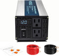 WZRELB 600W Pure Sine Wave Inverter 12V DC to 110V 120V AC Power Converter with LED Display, Off-Grid Portable Power Inverter with 2 AC Outlets for Home, RV, Truck, Camping