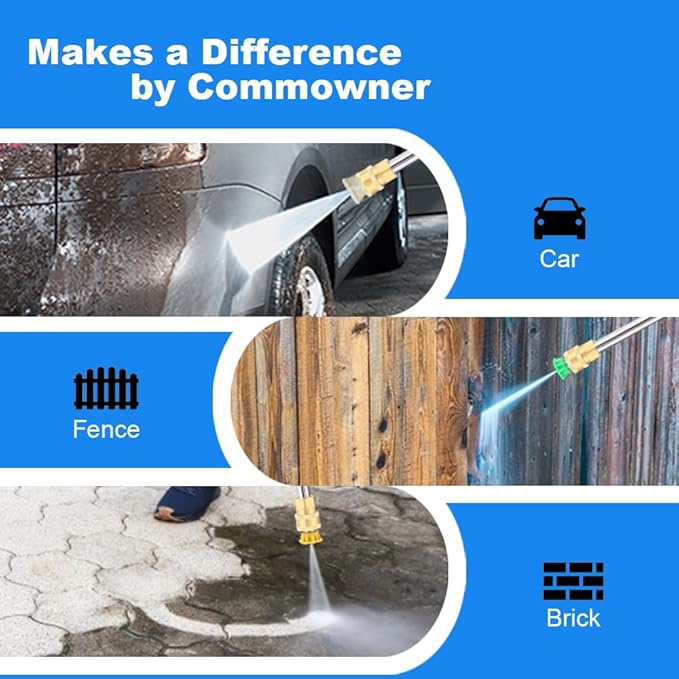 Pressure Cleaner 5000 PSI 4.0 GPM Power Cleaner with 33FT Hose, 4 Nozzle and 500ML Foam Cannon, Cleaner Machine for Home, Car Washing, Fence Cleaning, Patio
