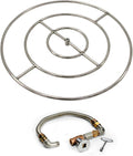 HPC Fire Match Light Fire Pit Kit (FPS36HC KIT), 36-Inch High Capacity, Natural Gas