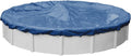 Robelle 12 ft Industrial Blue Winter Pool Cover for Above Ground Pools, 4 ft Overlap (16 ft Cover Size), Solid 14 x 12 Scrim, 4.5 oz/yd2, 20-Year Warranty, Style: 2012-4