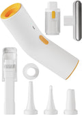 Handheld Vacuum Cordless, 4 in 1 Portable Mini Car Vacuum Cleaner with 15000pa Suction Power, 2 Suction Modes & Multi-Nozzles for Home Pet Office, White