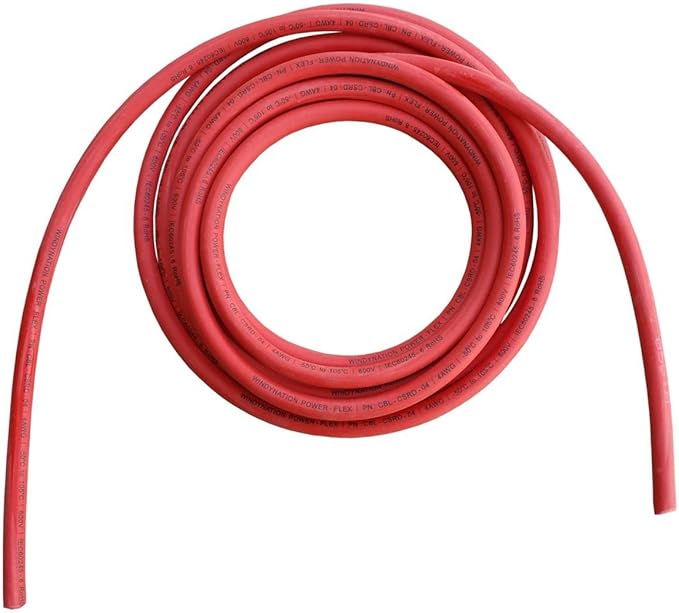 WindyNation 4/0 Gauge AWG (15 Feet Black + 15 Feet Red) Power Inverter Battery Cable Wire Kit for DC to AC Inverters RV, Car, Solar, Marine, Off-Grid