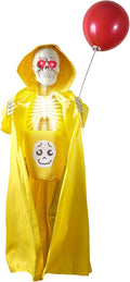 Halloween Animatronics Decorations Outdoor for Holding Candy and Gifts, 37 Inch Life Size with Balloon, Sound-Activated Sensor, Scary Decor for Home Party Indoor Outside Garden Lawn Grave Yard
