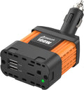 Ampeak 100W Car Power Inverter 4.8A Dual USB Ports AC Outlet 11 Safe Protections Cordless Cigarette Lighter Adapter for iPhone iPad