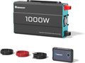 1000W Pure Sine Wave Power Inverter, 12V DC to 120V AC, 2000W Peak Power, 16.4FT Remote Controller, Solar/Car/RV Inverter for Emergency Backup, Off-Grid Living, Camping, Truck, Outdoor