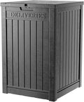 EasyUp Outdoor Package Delivery Box, 48-Gallon Lockable Parcel Drop Box, Large Double-Walled Resin Weatherproof Storage Deck Box for Porch and Patio (Black)