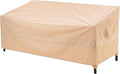WJ-X3 3-Seater Patio Sofa Cover Waterproof, Heavy Duty Lawn Couch Cover UV Resistant, Porch Furniture Sets Cover Anti-Fading, High Wind Resistant, 93W x 42D x 42H Inches, Beige