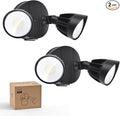 Philips 2 Packs 44W 3500LM ‌LED Security Flood Light‌ ‌Outdoor‌，Switch Controlled Aluminum ‌Security Light‌, 2 Adjustable Heads，5000K Daylight，Wet Location for Patio, Garden, Yard Lights