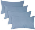 Covers & All Premium Square Throw Pillow Inserts with Covers Set of 4, 12 x 20 Inches Sky Blue, Decorative Cushions for Couch Sofa Home Decor Office Travel UV Resistant Waterproof Soft Cushions