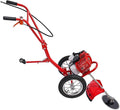 49CC Gas Powered Lawn Mower Two Stroke Hand Push Weeder 2 in 1 Lawn Mower Trimmer with Weeding Blade & 2 Loosening Blades 1.8Kw Walk Behind Lawn Mower for Home, Yards, Gardens, Small Farms