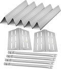 Grill Replacement Parts for Weber Genesis 300 Series E-310 E-320 E-330 S310 S320 S-330 EP310 EP320,2pack Heat Deflectors 65505 & 4pck Burner Tube 62752 & 5pack Flavorizer Bars 7620 7621