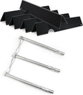 7636 Flavorizer Bars and 69787 Grill Burner for Weber Spirit I & II E-310 E-320 E-330 S-310 S-320 S330 (Front-Mounted Control), 15.3" Heat Plates & 18" Grill Burner Tube, Porcelain Steel