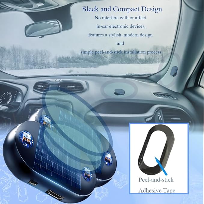 Riloer Electromagnetic Wave Anti Freezing And Snow Removal Device 3pcs, Anti Freeze Electromagnetic Car Defroster For Snow Removal, Electromagnetic Car Snow Removal Device