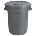 PRO&Family Trash can with Lid (Gray, 44 Gallon)