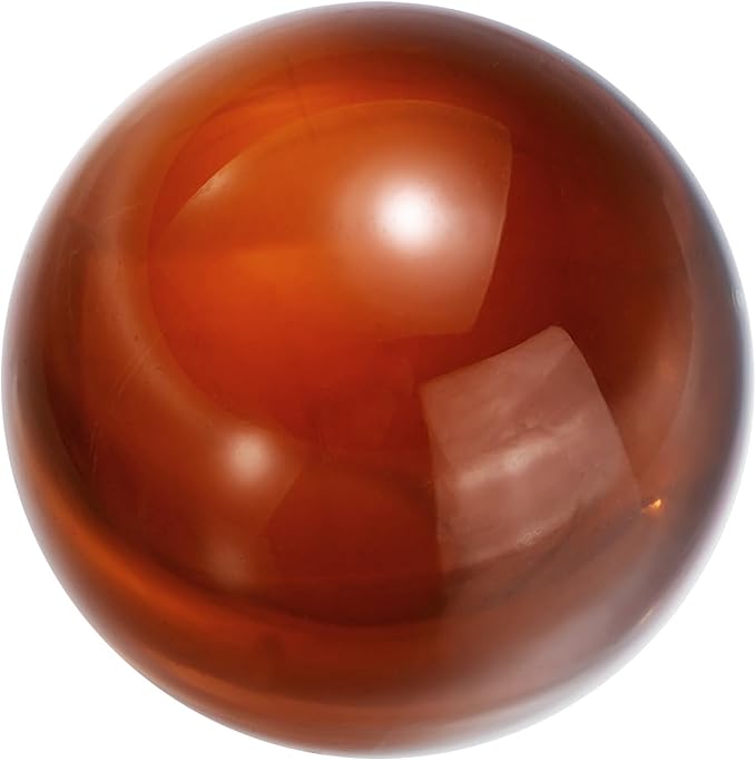 uxcell 30mm/1.2" Crystal Sphere Ball Glass Solid Decorative Sphere Crystal Ball Prop Ornament for Feng Shui Divination Fortune Telling Tabletop Fountain Decoration, Amber