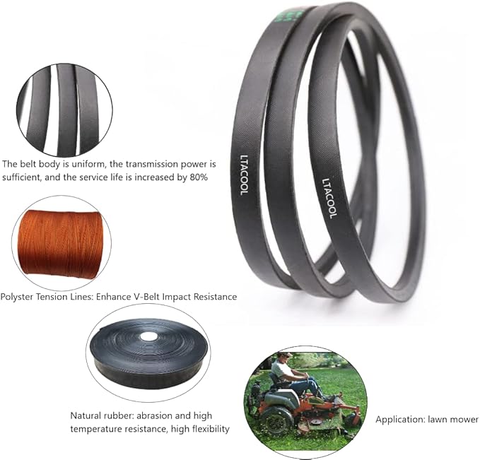 36-in Lawn Mower Tractors Deck Belt 1/2" x 79.4" Replacement for Craftsman MTD 754-06434 754P06434 490-501-M100