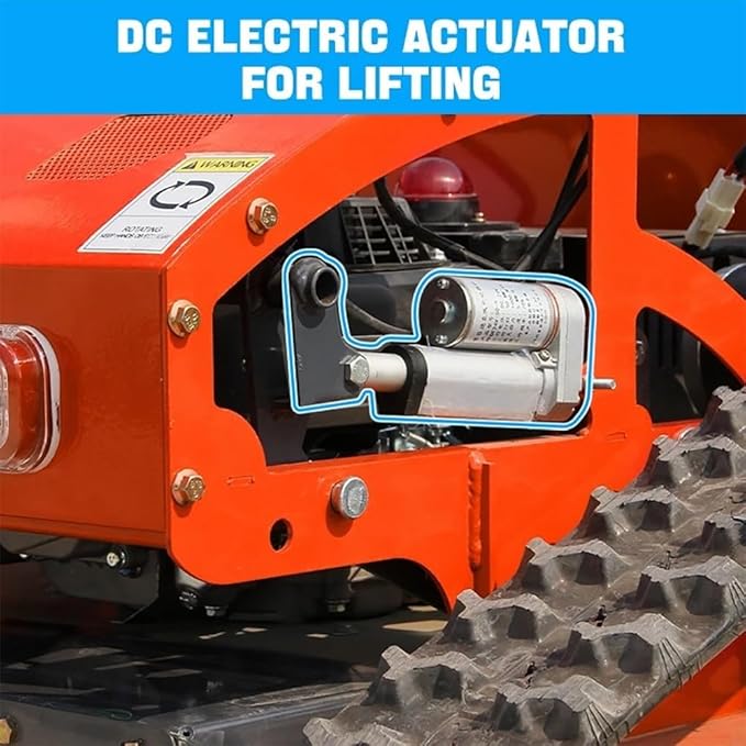 DIGMIGHT9 HP Gas RC Robotic Lawn Mower with Snow Plow - Remote Control Lawn Mower Robot, 600m Range, 21.6" Cutting Width for Slopes, Orchards & Commercial Use (Orange)