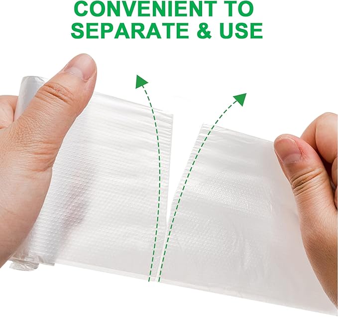 Kitchen Trash Bags 13 Gallon, 20 Counts, Flag Garbage Bags with No Flaps and No Ties, 60cm*80cm, 16.8g/pcs, Unscented, White