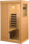 Infrared Sauna Indoor, Home Sauna, Low EMF Infrared Sauna,1 Person Infrared Saunas for Home, Canadian Hemlock,Smart Display,Bluetooth,Reading Lamp