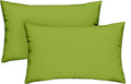 RSH Décor Jumbo Lumbar Pillow Covers – Set of 2 | 26" x 16" | for Outdoor Patio, Lounge, Adirondack, Deck | Water & Fade-Resistant | Includes Down-Alternative Inserts | Kiwi Green