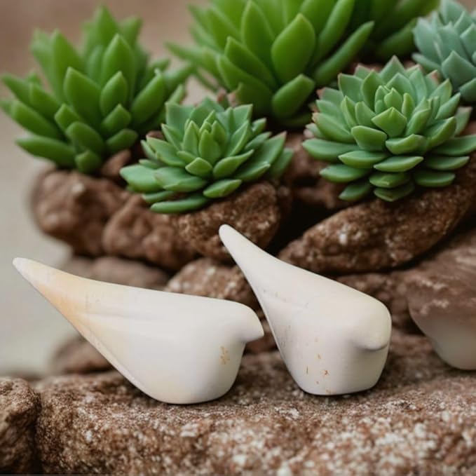 Bird Statue, Home Decor Accents, Collectible Figurines, Garden Sculptures, Accessories for Desk, Vanity, Animal Figurine for Indoor Outdoor, Miniature Gardens, Bird Decor Theme (2)