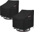 Okcool Outdoor Swivel Chair Cover 2 Pack,Outdoor Furniture Patio Chair Covers Waterproof Clearance,(27.5"W x 32.5"D x 39"H) Outdoor Lawn Patio Furniture Covers,Black