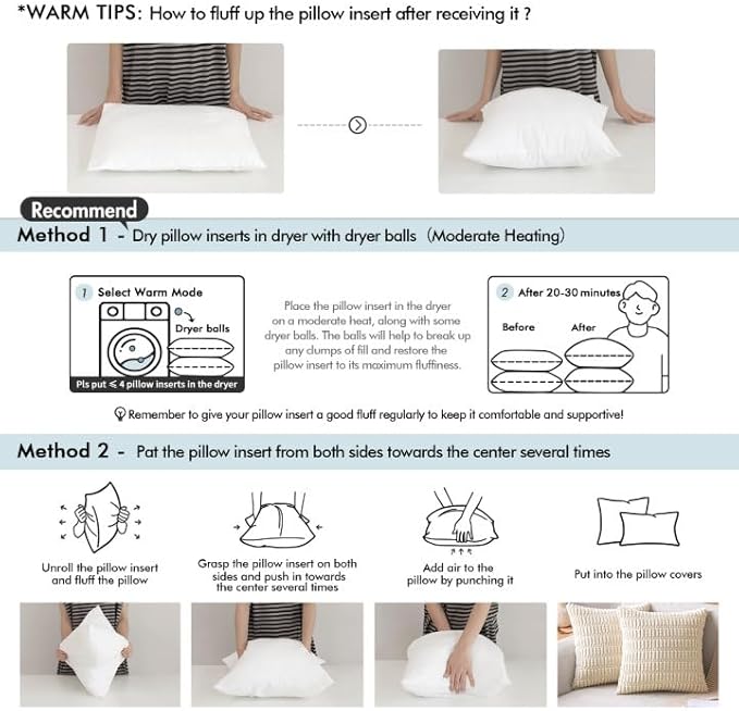MIULEE Pack of 2 16x16 Outdoor Pillow Inserts, Outdoor Throw Pillows Water-Resistant Decorative Premium Square Pillow Stuffer Sham for Porch Swing Couch Sofa Cushion Patio Furniture