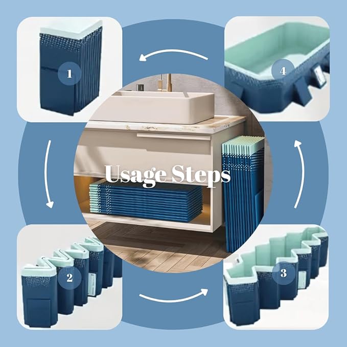 Foldable Swimming Pool, Non-Inflatable Kids' and Adults' Outdoor Large Swimming Pool, Anti-Slip PVC Family Pool, Summer Water Party for Outdoor, Garden, Backyard (Small)