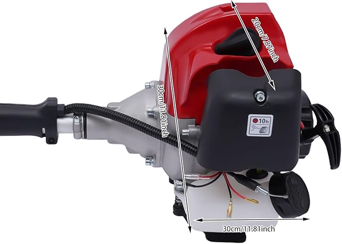 4 in 1 Gas Weed Wacker 51.7CC Gas Powered Weed Eater 2 Stroke 1.4KW String Trimmer with 32" Extension Rod 6500RPM Gas String Trimmer Yard Tool for Grass Cutting
