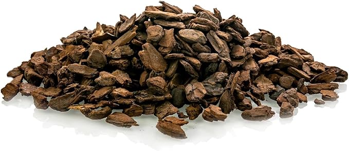 GARDENERA New Zealand Pinus Radiata Bark - Organic Hand Mixed New Zealand Orchiata Pine Bark for Orchids - Medium Chips 9-12mm - 1 Quart Bag