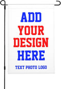Custom Garden Flag Double Sides Personalized Garden Flags 28x40 Inch Customized Picture Logo Text Yard Flag Banner Signs for Outside Lawn Patio Garden Home Decorating Birthday Christmas Gift