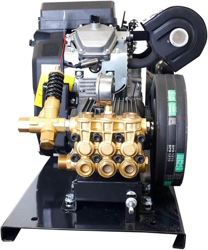 Canpump Belt Drive High Flow Pressure Washer 3500 PSI, 9.2 GPM – Triplex Power Washer Pump, 22 HP Loncin Engine – Electric Start, Industrial Grade, Fully Serviceable w/External Unloader