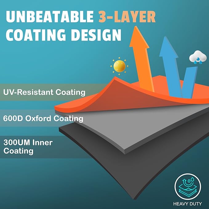 Grill Cover 40 Inch - Small Gas BBQ Cover for Outdoor Grill - 600D Outside Barbecue Covers Waterproof Heavy Duty for Weber, Dyna-glo, Char-Broil, Nexgrill, Brinkmann, Monument and More