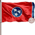 TN Tennessee State Flag 3x5 Outdoor Double Sided- 3Ply 240D 4 Rows Stitched- TN State Flag Of Tennessee- UV Fade Resistant With Canvas Header & 2 Brass Grommets- Double Sided Tennessee Sates Flags 3x5
