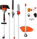 Samger 52cc 2 Cycle Gas Hedge Trimmer, 5 in 1 Garden Hedge Trimmer Combo, Gas Powered Trimmer with Extension Pole, Multifunctional Garden Trimming Tools