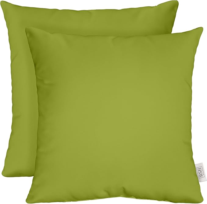 RSH DECOR: Sunbrella Square Throw Pillows Set of 2 | 17" x 17" | Water and Fade-Resistant Performance Fabric | Outdoor Pillow Covers with Down-Alternative Inserts | Canvas Macaw