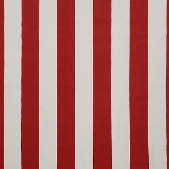 RSH DECOR: Deep Seating Cushion with Pillow Back | 23” x 26” Seat | All-Weather Spun Fabric | Water and Fade-Resistant | Outdoor Chair Cushion Set for Patio Furniture | Red & White Stripe