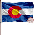 Colarado Colorado State Flag 3x5 Outdoor Double Sided- 3Ply 240D 4 Rows Stitched- 3x5 Large Colorado Flag Wall- UV Fade Resistant With Canvas Header & 2 Brass Grommets
