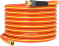 Hybrid Hose 100ft x 5/8", Short Garden Water Hose Heavy Duty, Flexible, Lightweight Hybrid Water Hose with Swivel Handle,3/4'' Brass Fittings, Available For Reel Cart Backyard Burst 500 PSI