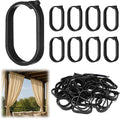 Kathfly 50pcs Gazebo Curtains Hooks Rustproof Plastic Shower Curtain Rings Hooks Outdoor Gazebo Replacement Parts Accessories for Outdoor Canopy Mosquito Nets Window Drapes Home Hotel Supplies