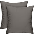RSH DECOR: Square Throw Pillows Set of 2 | 20” x 20” | All-Weather Spun Fabric | Water and Fade-Resistant | Outdoor Accent Pillows for Patio Furniture | Charcoal Grey (Gray)