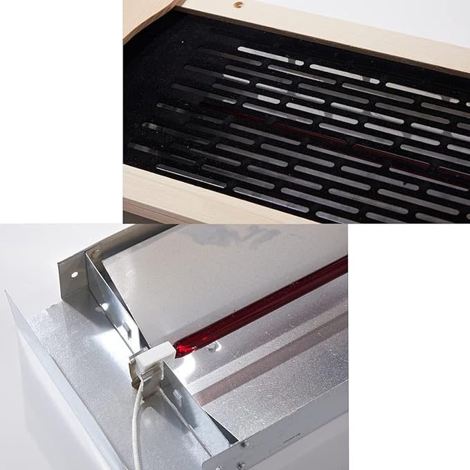Far Infrared Carbon Fiber Glass Red Light Heater Tube, Infrared Sauna Heater, Sauna Accessories, Sauna Heater 110V, Infrared Suana Heating Element Tube for Wooden Indoor/Outdoor Sauna