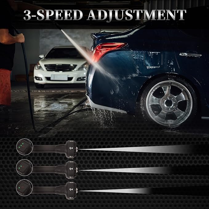 Cordless Pressure Washer with Grip,652 PSI Power Cleaner with 6-in-1 Nozzle,3-Speed Adjustment,21V Rechargeable 4.0Ah Battery High-Pressure Car Washer Gun for Floor/Home/Car Cleaning&Watering