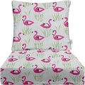 RSH DECOR Deep Seating Cushion with Pillow Back | 24” x 26” Seat | Water and Fade-Resistant Spun Fabric | Outdoor Chair Cushion Set for Patio Furniture | Groove Fusion Pink Flamingo