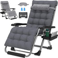 ZENPETIO 29In XL Zero Gravity Chair w/Cushion, Zero Gravity Recliner Lounge Chair for Indoor and Outdoor, Reclining Camping Chair for Lawn, Anti Gravity Chair with Cup Holder and Footrest, 440LBS